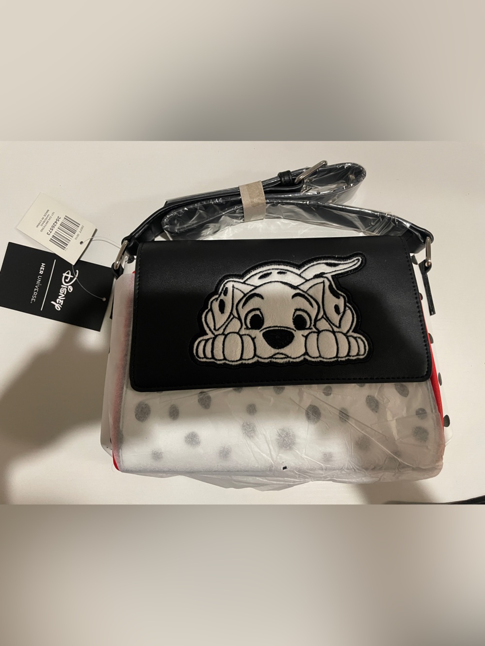 Disney Black White and Red Dalmatian Crossbody Bag